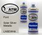 Preview: Ford, Solar Silver Metallic, LNSEWHA: 400ml Sprühdose + 400ml Klarlack - Set, von ATW Autoteile West.